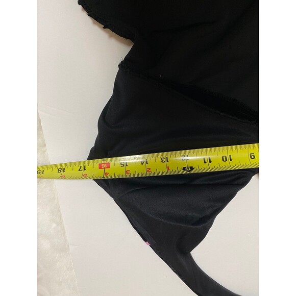 Vtg y2k Blondie Nites sz 11 Small soft flowy velour black pink midi halter dress - Picture 9 of 12